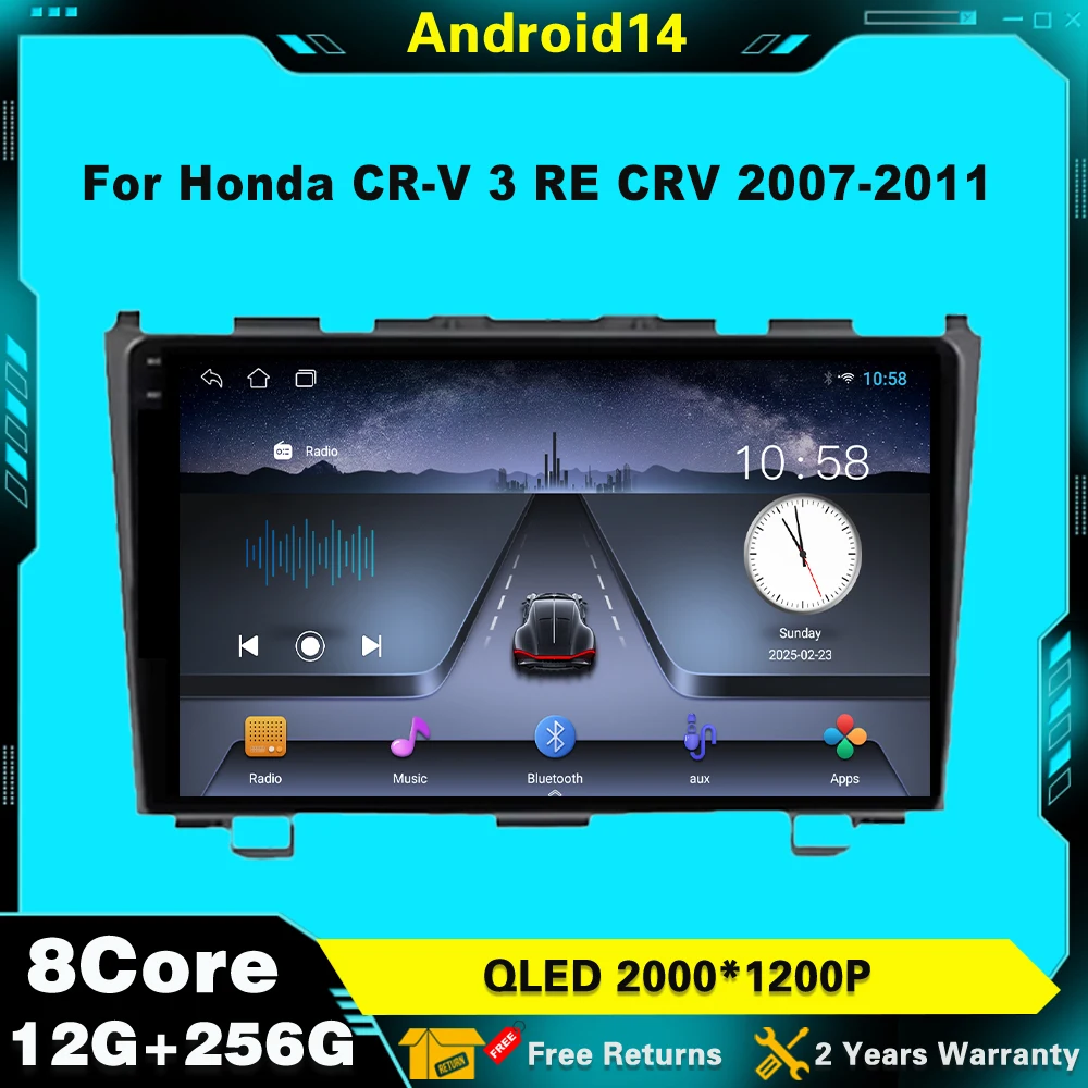 Car Radio Android 14 For Honda CR-V 3 RE CRV 2007-2011 Car Radio Multimedia Video Player Navigation GPS WIFI Head Unit DVD
Car Radio Android 14 For Honda CR-V 3 RE CRV 2007-2011 Car Radio Multimedia Video Player Navigation GPS WIFI Head Unit DVD