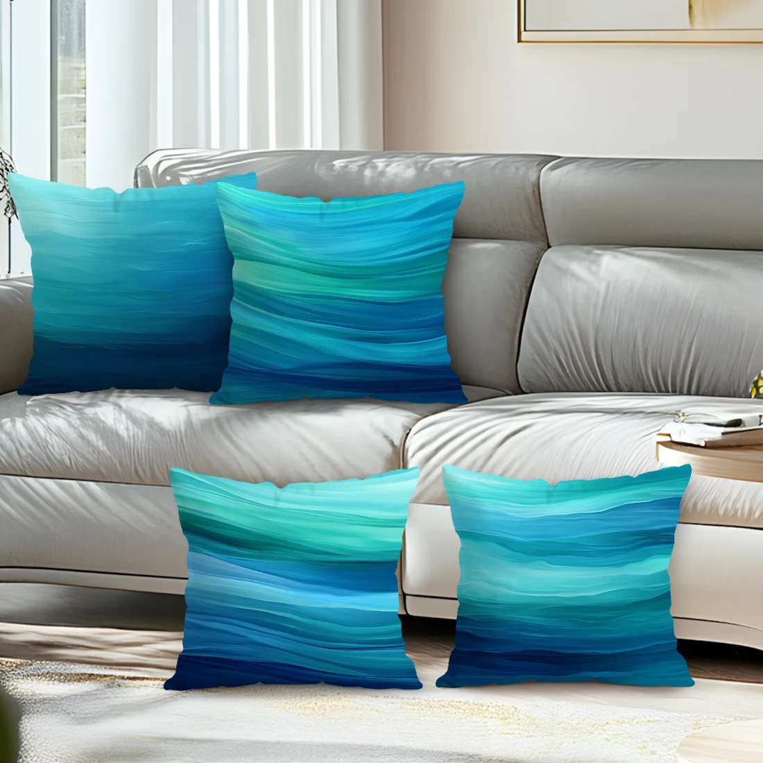 Blue Green Stripes Cushion Pillowcase Printed Polyester 45x45cm Throw Pillowcover Decorative Sofa Cushion Pillowslip Home Decor
Blue Green Stripes Cushion Pillowcase Printed Polyester 45x45cm Throw Pillowcover Decorative Sofa Cushion Pillowslip Home Decor