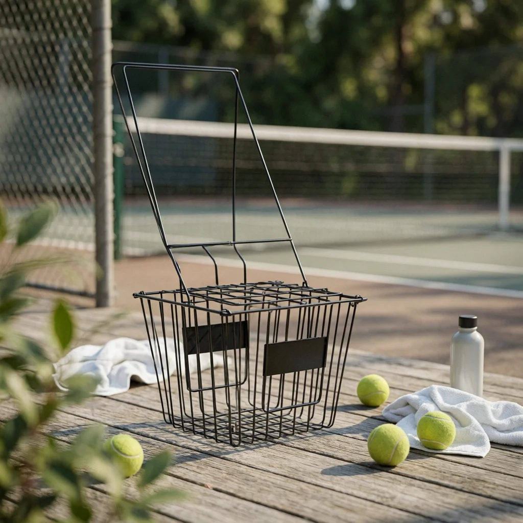 Tennis Ball Basket with Wheels Pickleball Ball Collector Basket
Tennis Ball Basket with Wheels Pickleball Ball Collector Basket