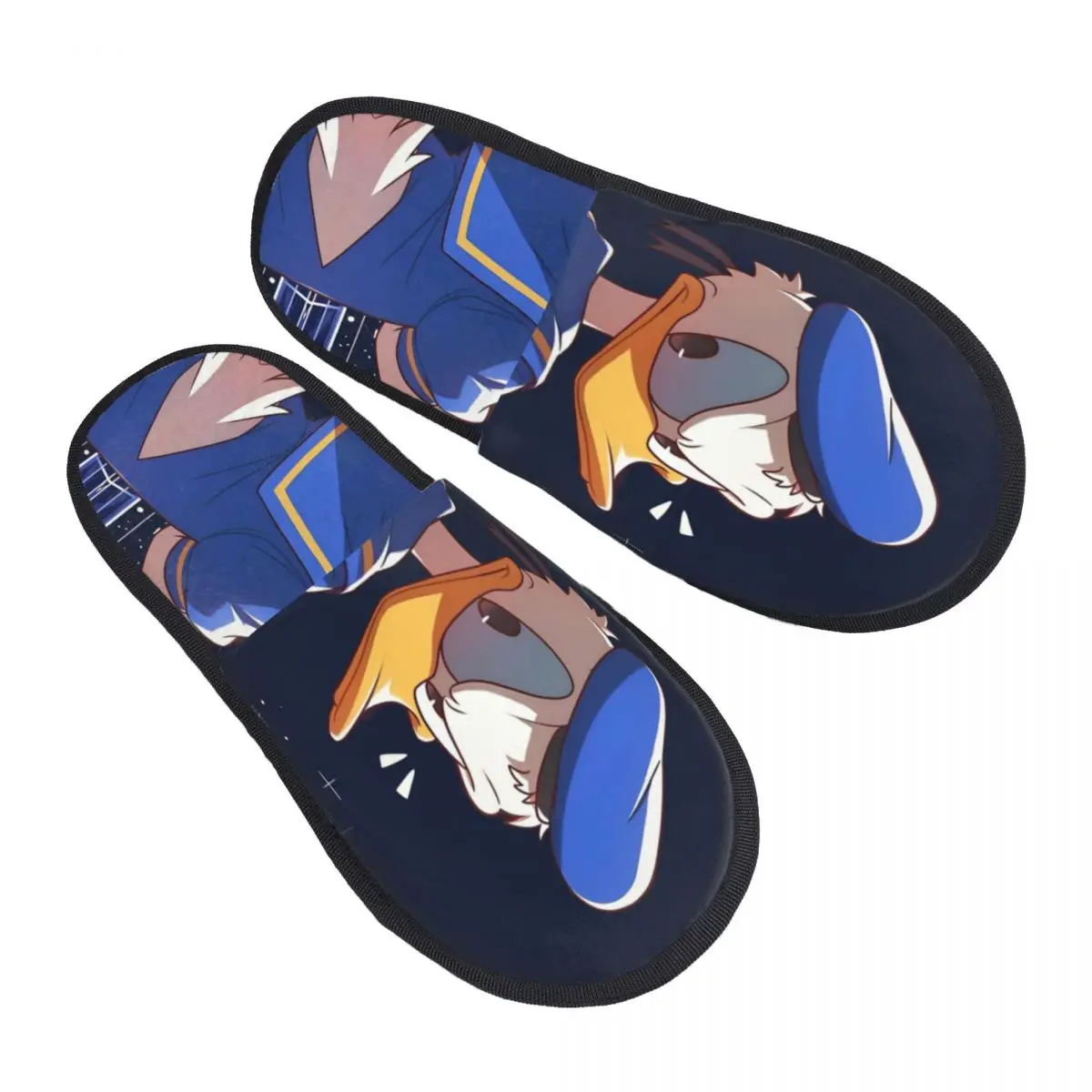 Изготовленные на заказ забавные мягкие тапочки с изображением Дональда Дака и пены с эффектом памяти, женские домашние туфли в стиле каваи с героями мультфильмов для отеля 
Изготовленные на заказ забавные мягкие тапочки с изображением Дональда Дака и пены с эффектом памяти, женские домашние туфли в стиле каваи с героями мультфильмов для отеля