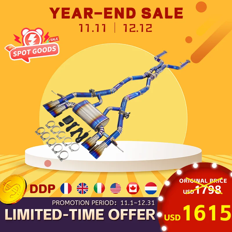 11,11 настраиваемый Catback для BMW M3 M4 G80 G82 Ti выхлопная система, наконечники электронного клапана глушителя, легкие звуки, хорошие HMD
11,11 настраиваемый Catback для BMW M3 M4 G80 G82 Ti выхлопная система, наконечники электронного клапана глушителя, легкие звуки, хорошие HMD