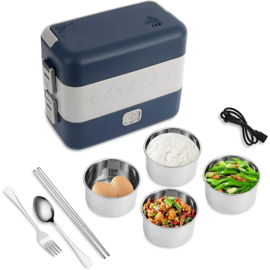 2.4L Large Adult Electric Lunch Box 110V, Fast Heating, Portable Steamer for Cooking Raw Foods, Double Leak Proof for Traveling
2.4L Large Adult Electric Lunch Box 110V, Fast Heating, Portable Steamer for Cooking Raw Foods, Double Leak Proof for Traveling