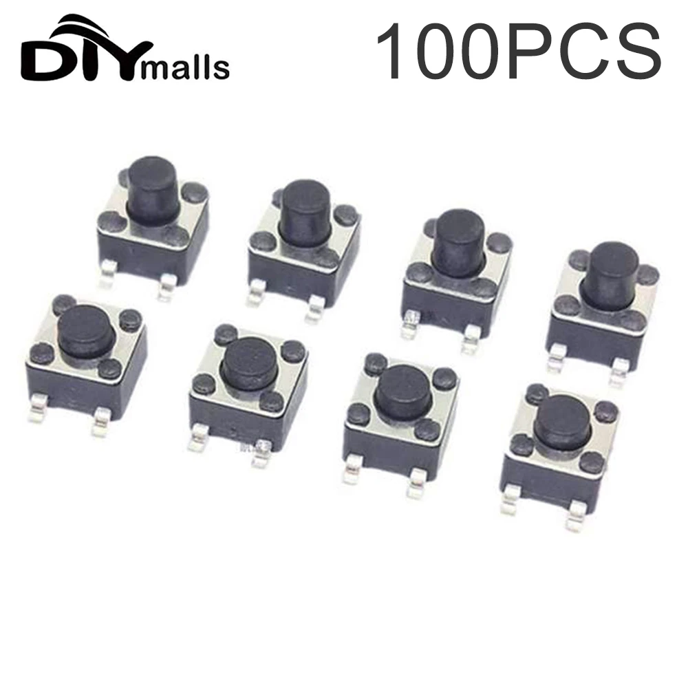 100PCS Tact Switch Push Button Switch 4.5*4.5*3.5mm 12V 4PIN Micro Switch Momentary Tact Tactile Push Button
100PCS Tact Switch Push Button Switch 4.5*4.5*3.5mm 12V 4PIN Micro Switch Momentary Tact Tactile Push Button