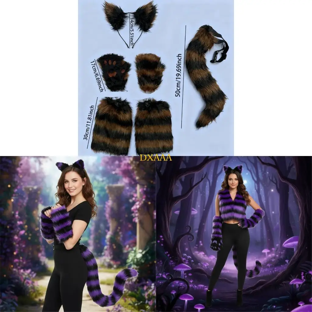 DXAA Fashion Full Set Plush Headband with Tail and Leg Sleeves for Role Play
DXAA Fashion Full Set Plush Headband with Tail and Leg Sleeves for Role Play