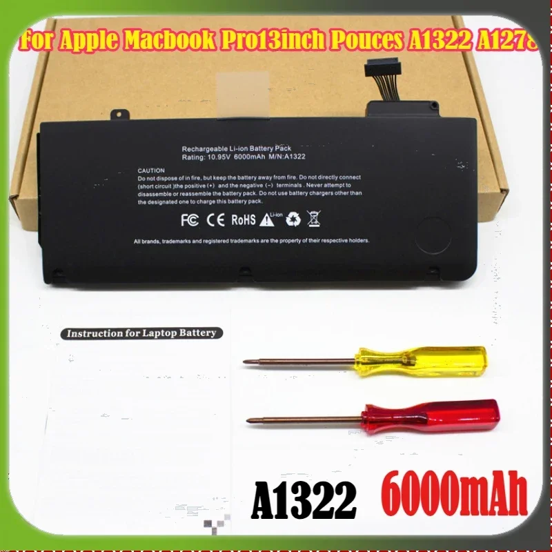 10.95V 63.5Wh Laptop Battery A1322 For Apple Macbook Pro13inch Pouces A1322 A1278 (2009-2012year)
10.95V 63.5Wh Laptop Battery A1322 For Apple Macbook Pro13inch Pouces A1322 A1278 (2009-2012year)