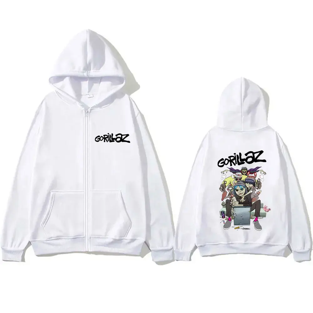 Limited Rock Band Gorillaz Zipper Hoodie Men Women Hip Hop Punk Oversized Zip Up Hoodies Men's Fashion Retro Gothic Streetwear
Limited Rock Band Gorillaz Zipper Hoodie Men Women Hip Hop Punk Oversized Zip Up Hoodies Men's Fashion Retro Gothic Streetwear