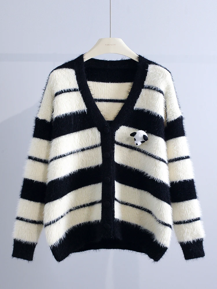 ITOOLIN Autumn Winter Women Imitation Mink Velvet Cardigan Sweater V-Neck Button Up Sweater Coat Casual For Women Cardigan Coat
ITOOLIN Autumn Winter Women Imitation Mink Velvet Cardigan Sweater V-Neck Button Up Sweater Coat Casual For Women Cardigan Coat