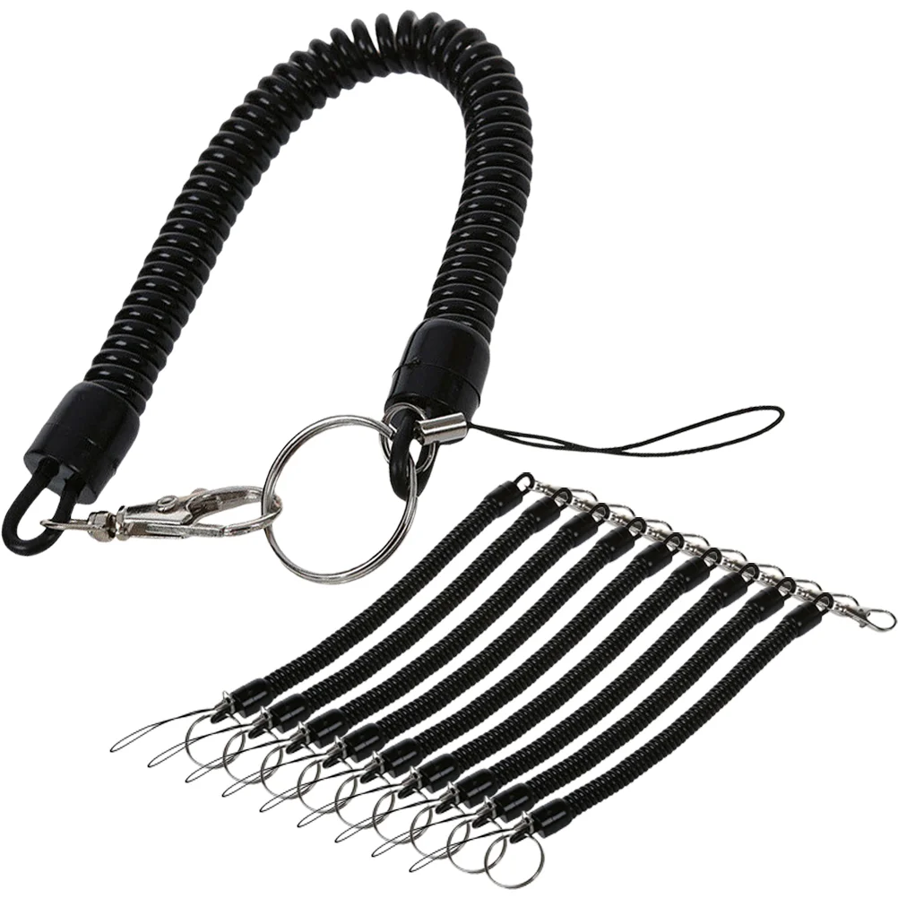 10 Pcs Spring Rope Chain Retractable Lanyard Fishing Strap Buckle Keychains Coil Stainless Steel Rings High Spiral Construction
10 Pcs Spring Rope Chain Retractable Lanyard Fishing Strap Buckle Keychains Coil Stainless Steel Rings High Spiral Construction