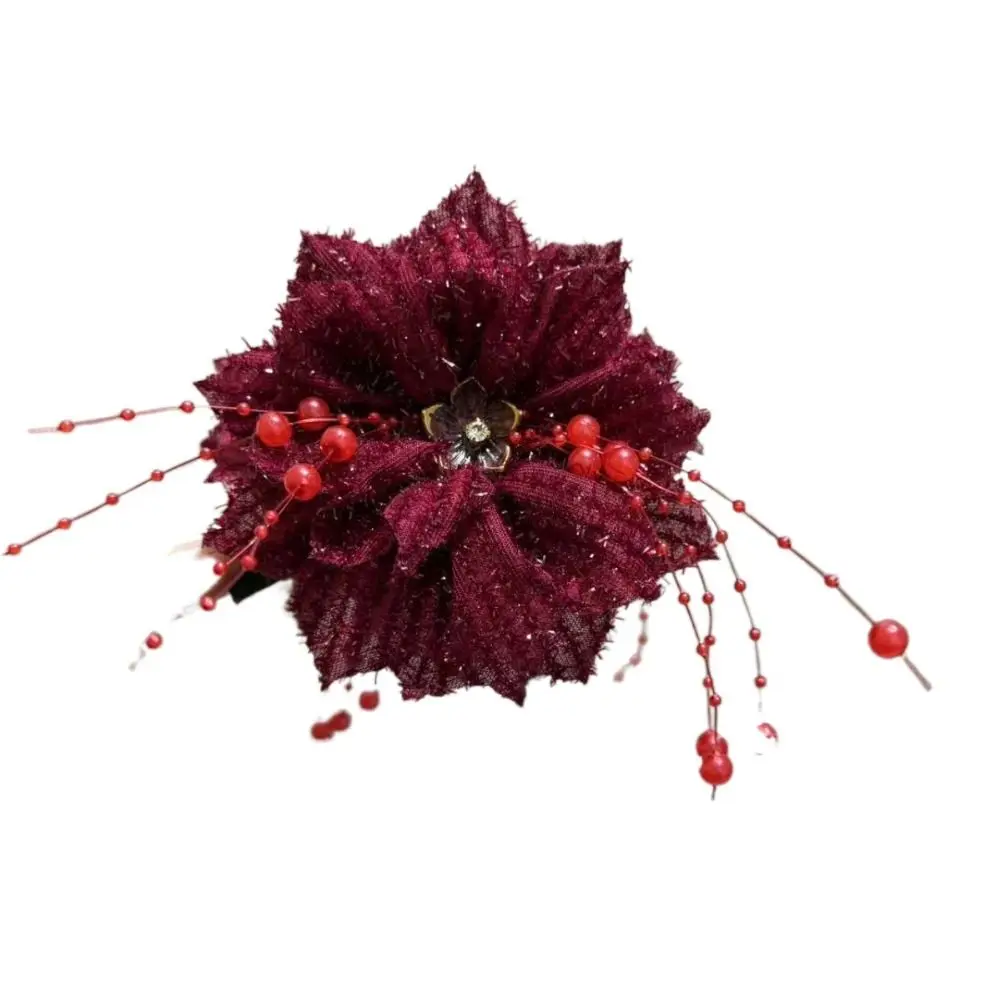 New Flower Hair Clip Large Elegant Hairpin Bead Tassel Shark Clip Hair Accessories
New Flower Hair Clip Large Elegant Hairpin Bead Tassel Shark Clip Hair Accessories