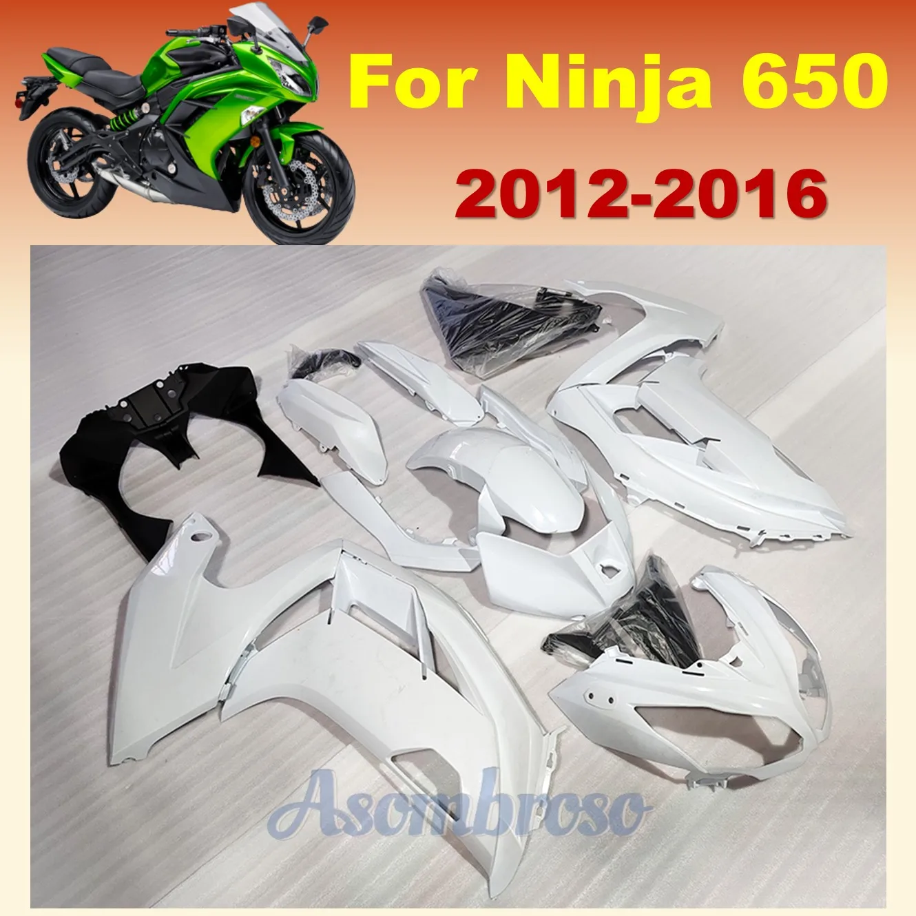 Motorcycle Fairing kit Fit for Kwasaki Ninja650 2012 2013 2014 2015 2016 ER6F ER-6F 12-16 ABS White Body
Motorcycle Fairing kit Fit for Kwasaki Ninja650 2012 2013 2014 2015 2016 ER6F ER-6F 12-16 ABS White Body