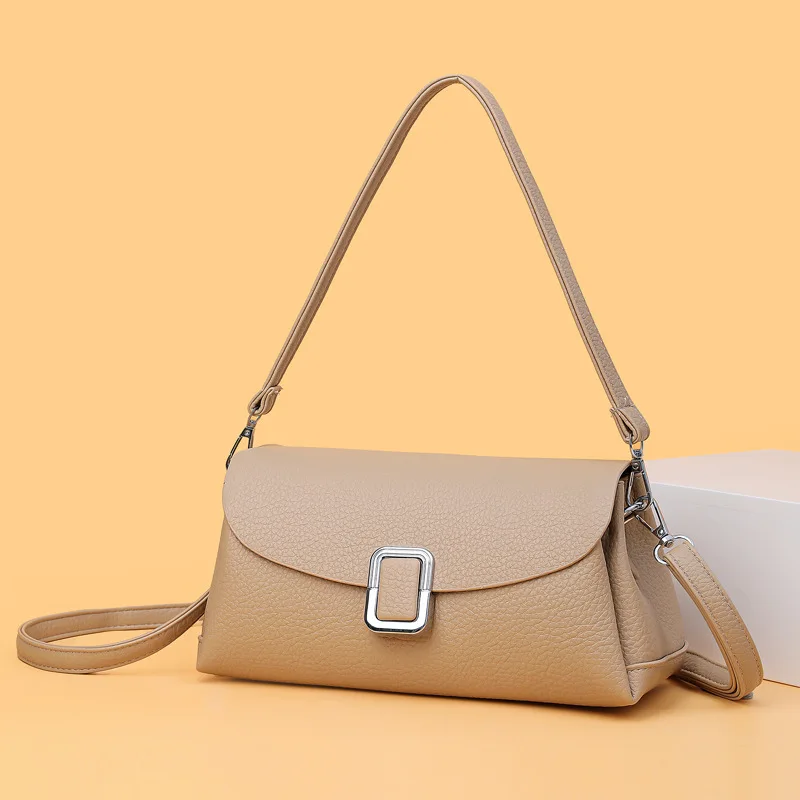 Simple Fashion Women Square Buckle Underarm Bag Double Strap Crossbody Bag Grained PU Leather Daily Commute Ladies Handbag
Simple Fashion Women Square Buckle Underarm Bag Double Strap Crossbody Bag Grained PU Leather Daily Commute Ladies Handbag