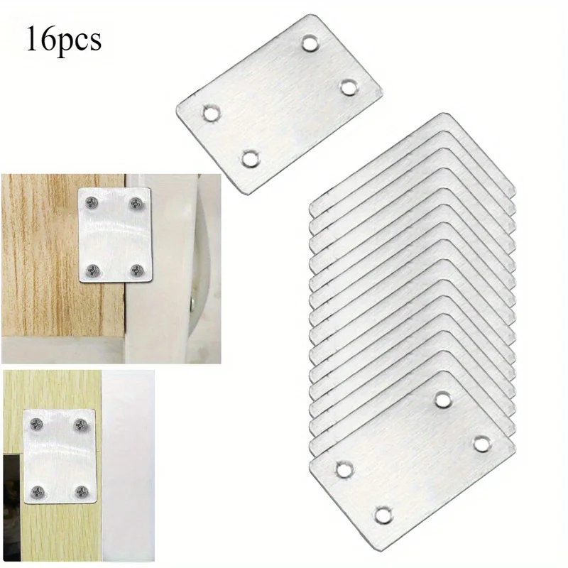 16pcs Flat Mending Plate Stainless Steel Flat Bracket Metal Straight Brace Repair Joining Fixing Bracket Wood Bracket Connector
16pcs Flat Mending Plate Stainless Steel Flat Bracket Metal Straight Brace Repair Joining Fixing Bracket Wood Bracket Connector