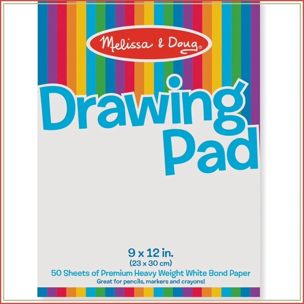 Large Drawing Pad for Kids - 50 Sheets, 9x12 Inches, Heavyweight Bond Paper
Large Drawing Pad for Kids - 50 Sheets, 9x12 Inches, Heavyweight Bond Paper
