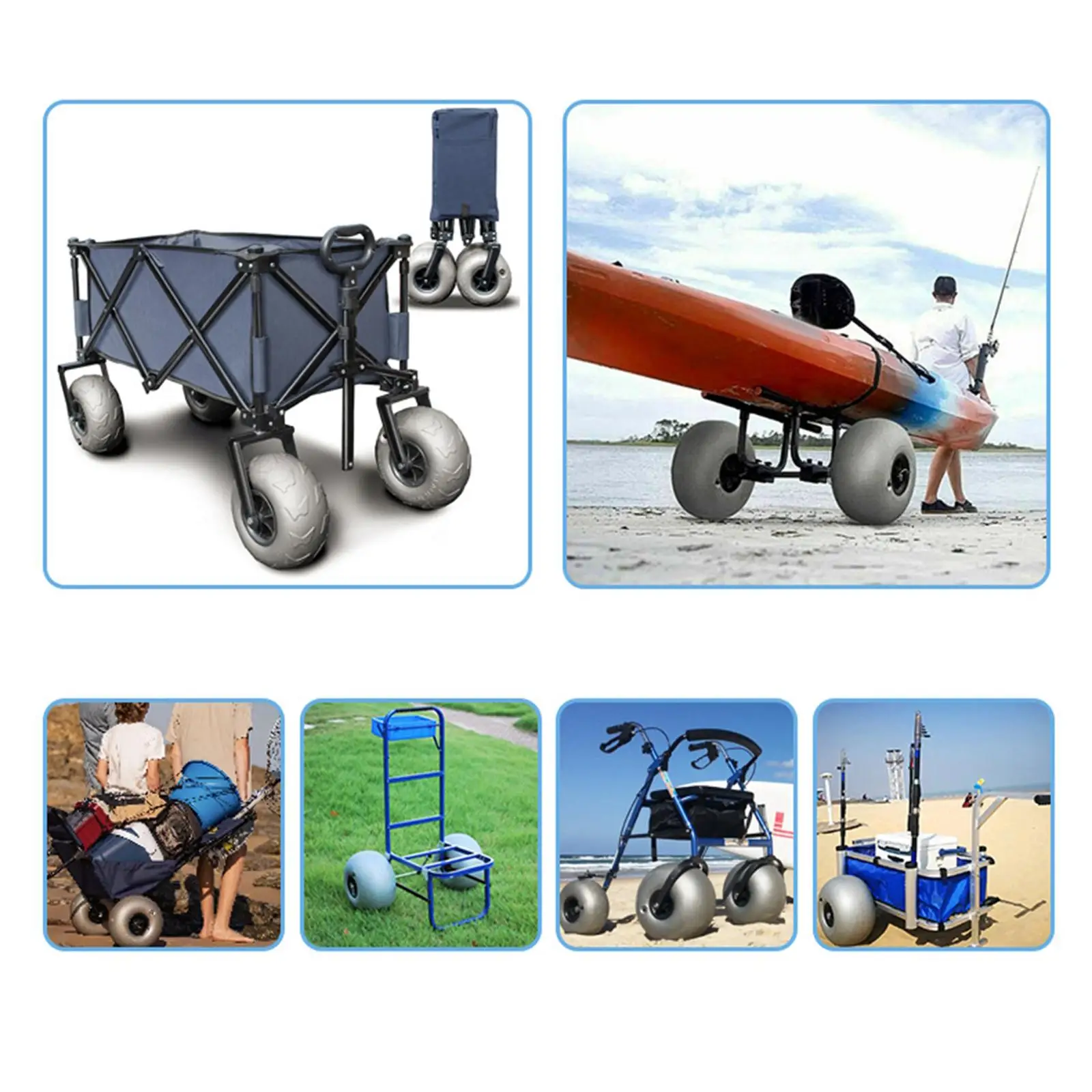 Balloon Tires 16 Inch PVC Heavy Load Capacity Replacement Wheels for Beach Cart Kayak Folding Trolley Dinghy
Balloon Tires 16 Inch PVC Heavy Load Capacity Replacement Wheels for Beach Cart Kayak Folding Trolley Dinghy