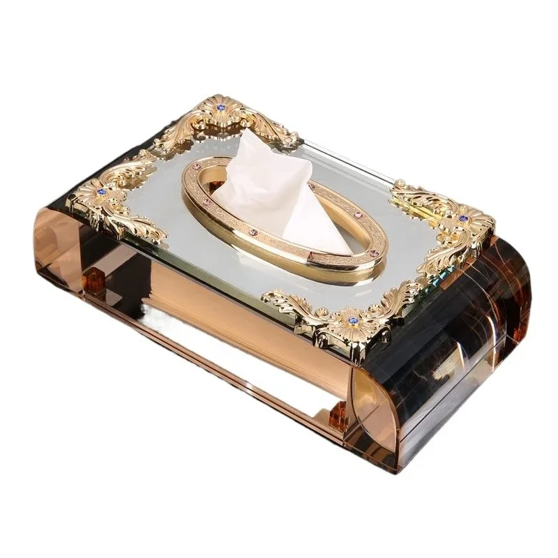 Creative crystal tissue box European-style household paper box Living room coffee table storage box Multifunctional
Creative crystal tissue box European-style household paper box Living room coffee table storage box Multifunctional