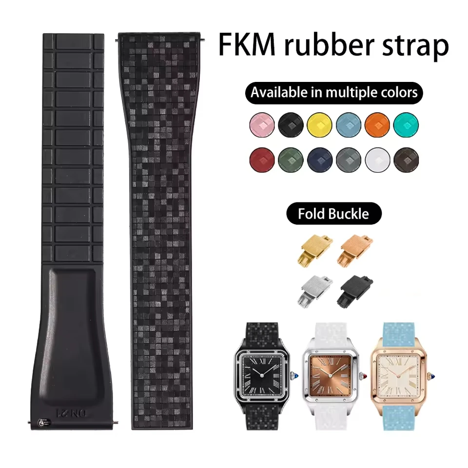 18 To 24mm Mosaic Design CTS Quick Release Spring Buckle Watch Bands Universal FKM Strap Fit For All Flat End Watch Dropshipping
18 To 24mm Mosaic Design CTS Quick Release Spring Buckle Watch Bands Universal FKM Strap Fit For All Flat End Watch Dropshipping