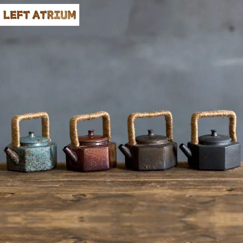Japanese Antique Stoneware Loop-Handled Teapot Old Ore Mud Porcelain Kung Fu Tea Set Handmade Teapot Tea Maker Tea Kettle
Japanese Antique Stoneware Loop-Handled Teapot Old Ore Mud Porcelain Kung Fu Tea Set Handmade Teapot Tea Maker Tea Kettle