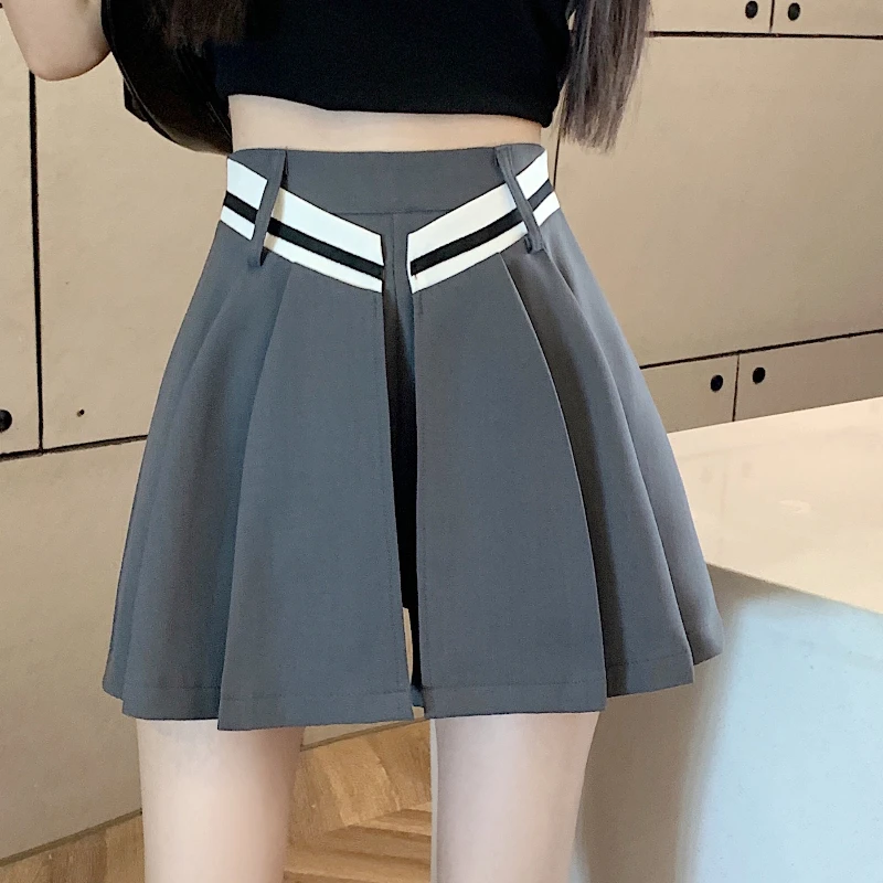 Shorts for Women Patchwork Preppy Style Fashion Pleated Simple Leisure All-match Female Streetwear Chic High Waist Students Ins
Shorts for Women Patchwork Preppy Style Fashion Pleated Simple Leisure All-match Female Streetwear Chic High Waist Students Ins