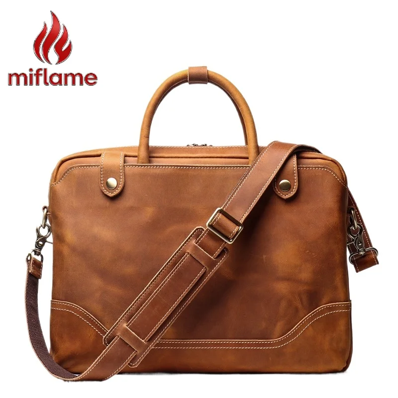 Men's Top Grain Leather Briefcase Crossbody Shoulder Messenger Bag for 14 Inch Laptop Business Vintage Retro
Men's Top Grain Leather Briefcase Crossbody Shoulder Messenger Bag for 14 Inch Laptop Business Vintage Retro