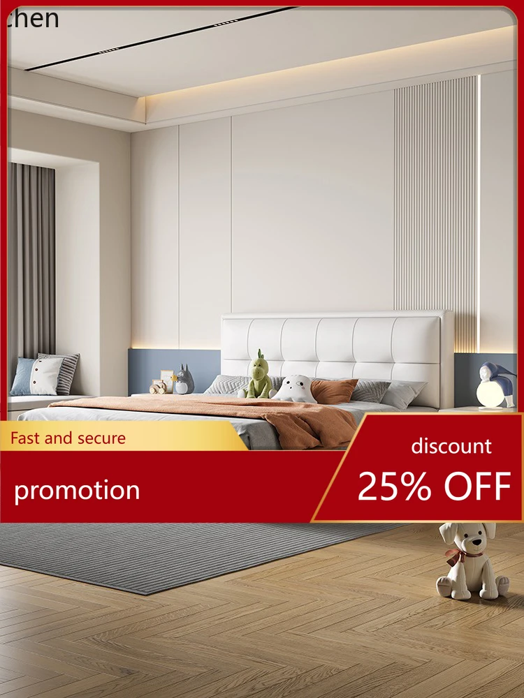 ZML Modern Minimalist Single Bed Double Bedroom Soft Package Leather Bed
ZML Modern Minimalist Single Bed Double Bedroom Soft Package Leather Bed