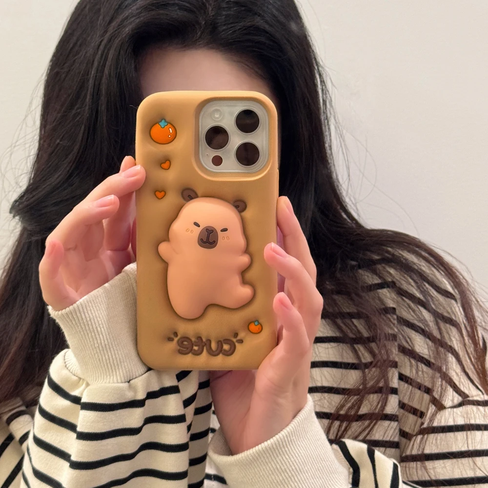 New Cute Capybara, Cushioned, Perfect for iPhone 13 14 15 16 Pro Max, Soft Silicone Phone Case Back Cover Shell, Protect Mobile
New Cute Capybara, Cushioned, Perfect for iPhone 13 14 15 16 Pro Max, Soft Silicone Phone Case Back Cover Shell, Protect Mobile