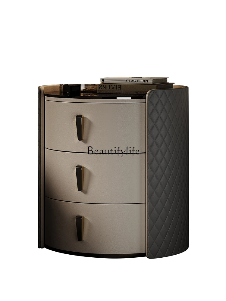 High-End Elegant Solid Wood Stone Plate Bedside Table round Master Bedroom Locker
High-End Elegant Solid Wood Stone Plate Bedside Table round Master Bedroom Locker