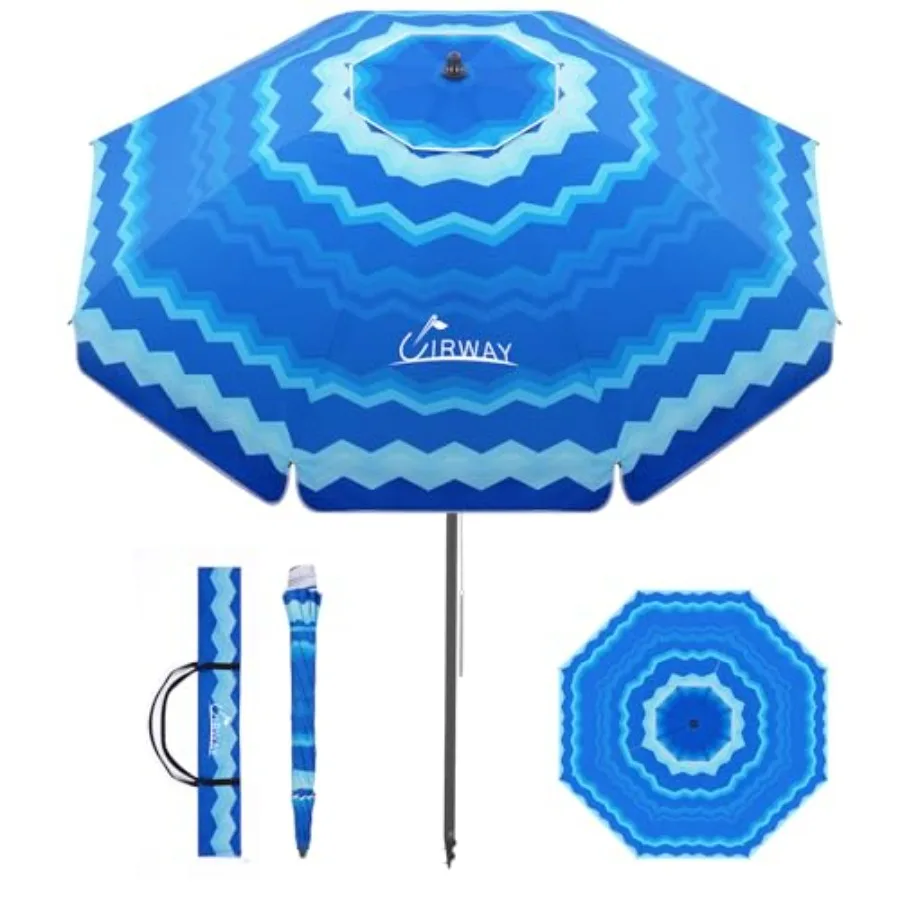 Beach Umbrella, Heavy Duty Windproof Beach Umbrellas with Sand Anchor Tilt, Sun Protection Portable Beach Umbrella with Carryin
Beach Umbrella, Heavy Duty Windproof Beach Umbrellas with Sand Anchor Tilt, Sun Protection Portable Beach Umbrella with Carryin
