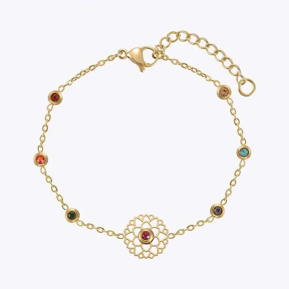 ENFASHION Kpop Colorful Zircons Bracelets For Women's Stainless Steel Peony Charm Gold Plated Pulseras Fashion Jewelry B222287
ENFASHION Kpop Colorful Zircons Bracelets For Women's Stainless Steel Peony Charm Gold Plated Pulseras Fashion Jewelry B222287