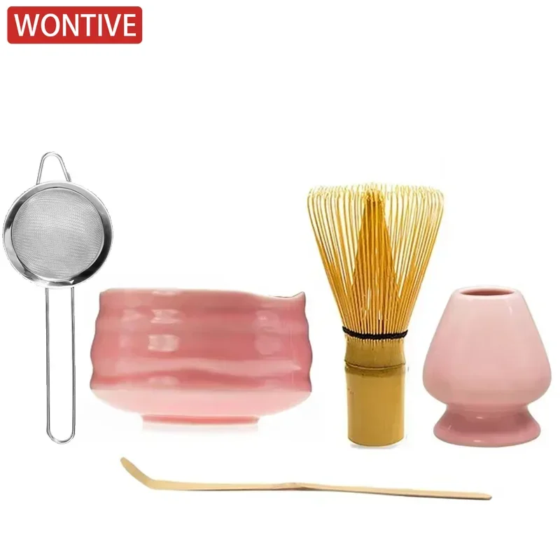 1/3/5pcs Japanese Ceramic Glossy Pink Matcha Bowl Macha Tea Whisk Chawan Chasen Holder Scoop Sifter Cup Ceremony Gift Set
1/3/5pcs Japanese Ceramic Glossy Pink Matcha Bowl Macha Tea Whisk Chawan Chasen Holder Scoop Sifter Cup Ceremony Gift Set