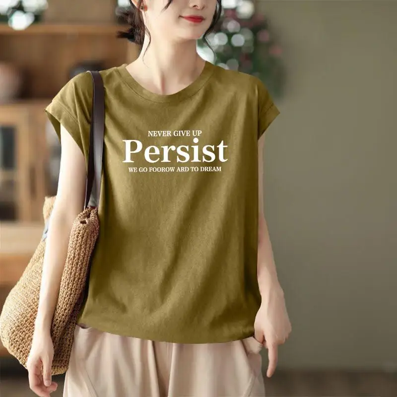 Loose Casual round Ne Svel T-irt Women's Spring New Sle Comfortable Faionable Commute Sle Pure Cotton Material
Loose Casual round Ne Svel T-irt Women's Spring New Sle Comfortable Faionable Commute Sle Pure Cotton Material