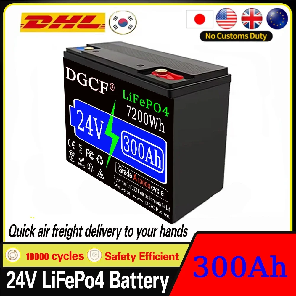 LiFePO4 Lithium Battery 24V12000Wh 500Ah, Built-in 200A BMS, Rechargeable Battery, for RV/Camper, Solar, Marine, Overland/V
LiFePO4 Lithium Battery 24V12000Wh 500Ah, Built-in 200A BMS, Rechargeable Battery, for RV/Camper, Solar, Marine, Overland/V