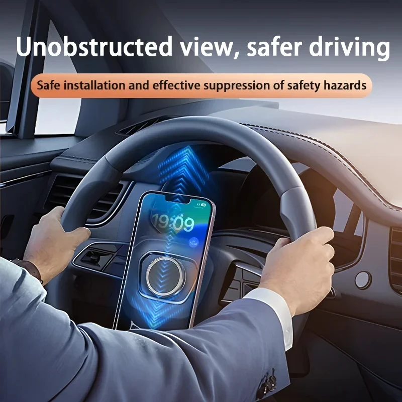 Car mobile phone navigation holder 360-degree rotation to maintain stability vertical magnetic steering wheel phone holder
Car mobile phone navigation holder 360-degree rotation to maintain stability vertical magnetic steering wheel phone holder