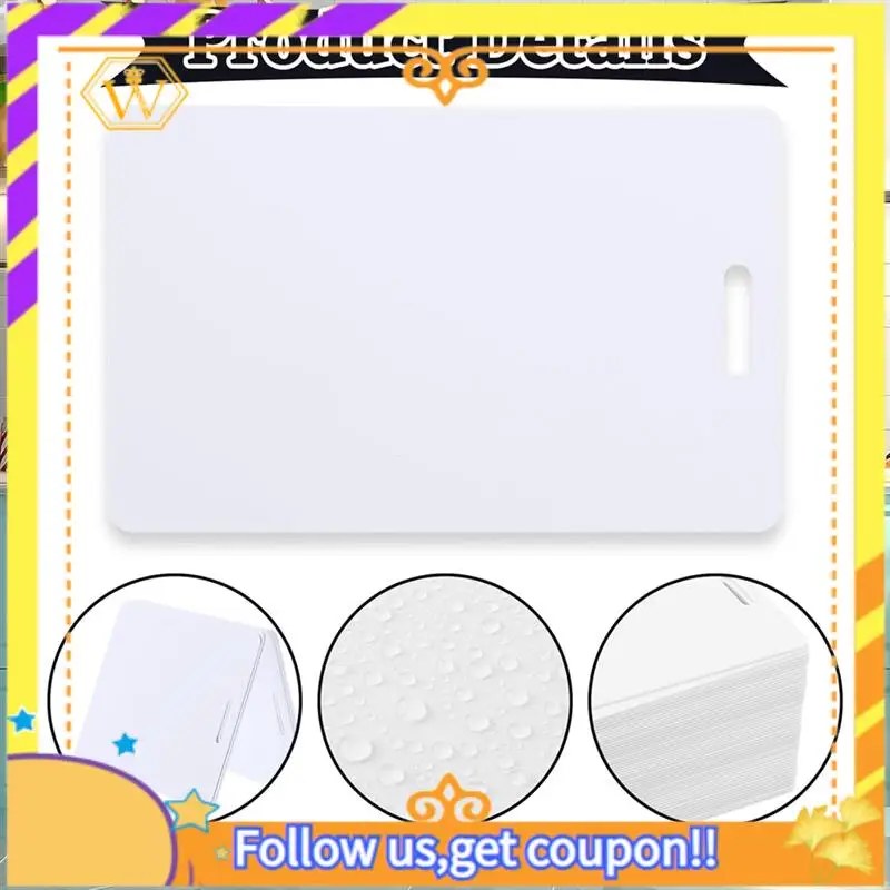 Latest-100 Pcs White PVC Cards With Slot Punch On Short Side Vertical Slot Punch Card Blank Credit Cards Photo ID Card
Latest-100 Pcs White PVC Cards With Slot Punch On Short Side Vertical Slot Punch Card Blank Credit Cards Photo ID Card