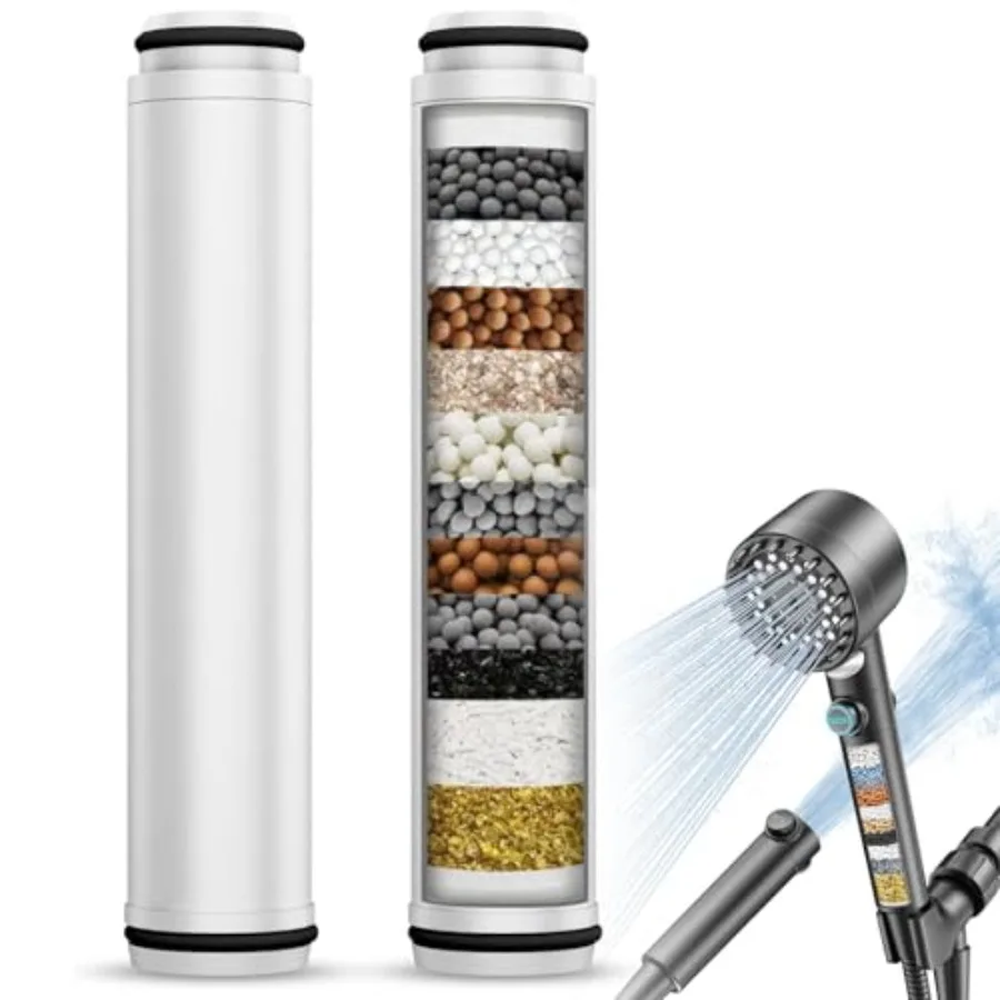 4 Spray Mode Filtered Shower Head with Handheld Black+ 2 Pack Replacement Filters for Handheld Shower Head
4 Spray Mode Filtered Shower Head with Handheld Black+ 2 Pack Replacement Filters for Handheld Shower Head