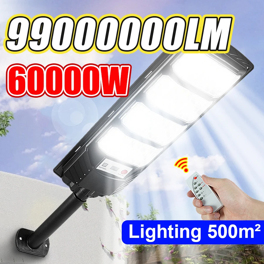 Солнечный светильник 99000000LM 60000W с датчиком движения, светодиодный, водонепроницаемый, для улицы, сада, стены
Солнечный светильник 99000000LM 60000W с датчиком движения, светодиодный, водонепроницаемый, для улицы, сада, стены