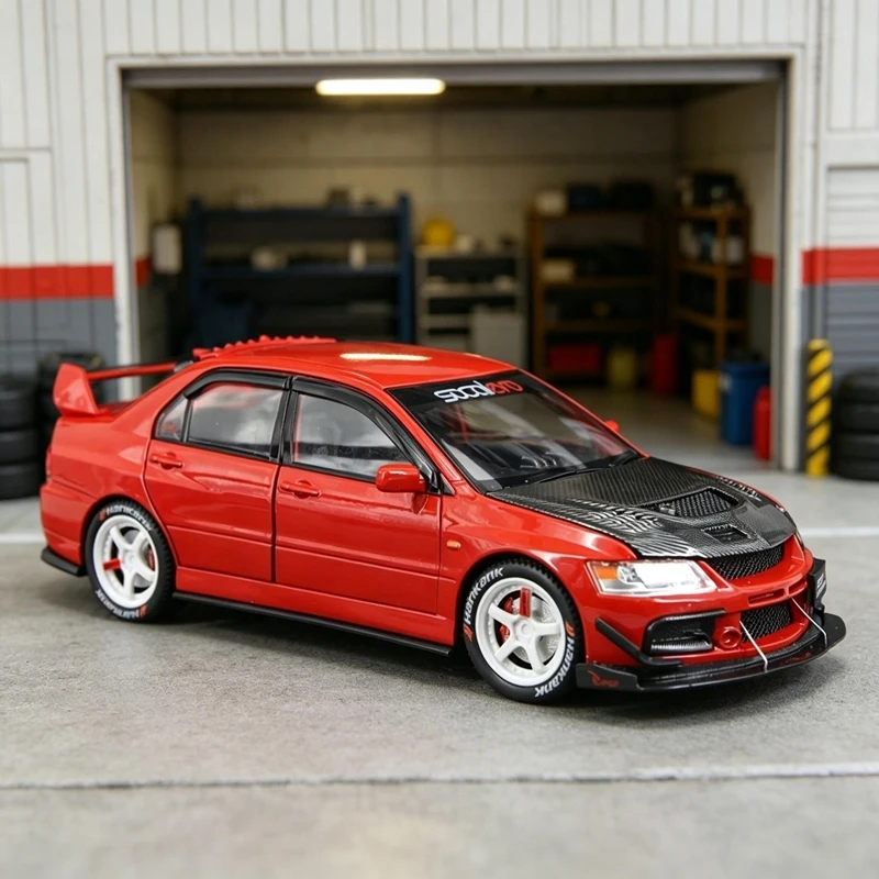 1:24 simulation Mitsubishi EVO 9 alloy car model doors and engine hood, trunk can be opene has sound and lighting functions
1:24 simulation Mitsubishi EVO 9 alloy car model doors and engine hood, trunk can be opene has sound and lighting functions