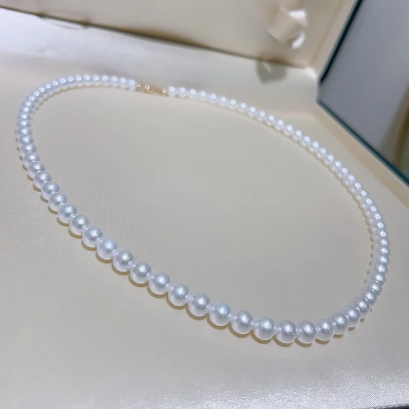 SGARIT 18k Gold Pearl Necklace Choker AU750 Magnet Buckle Natural Freshwater White Round Pearl Jewellery for Party SN14
SGARIT 18k Gold Pearl Necklace Choker AU750 Magnet Buckle Natural Freshwater White Round Pearl Jewellery for Party SN14