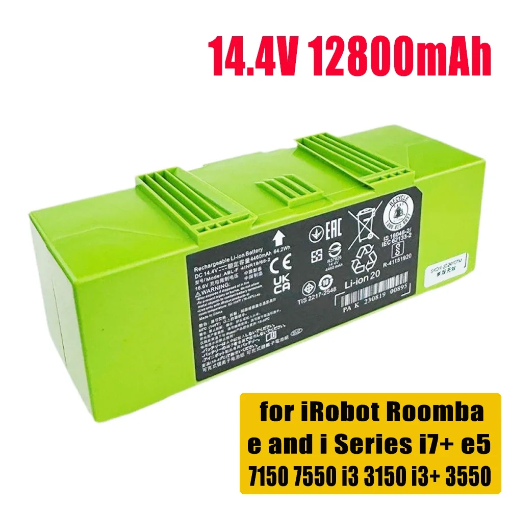 Новый сменный аккумулятор ABL-F для iRobot Roomba E5 J9+ j8+ i8+ i3 i4 i7+ i7 i8 e5 e6 e6198 7550 +i8550 Аккумуляторы для подметальных машин12800 мАч
Новый сменный аккумулятор ABL-F для iRobot Roomba E5 J9+ j8+ i8+ i3 i4 i7+ i7 i8 e5 e6 e6198 7550 +i8550 Аккумуляторы для подметальных машин12800 мАч