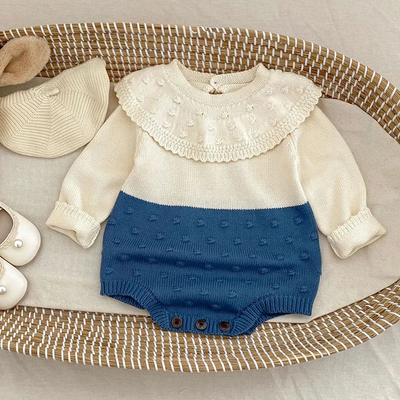 2025 New Autumn Toddler Baby Girl Knitted Romper Long Sleeved Splice Korean Style Climbing Suit 0-24M Children Knitted Clothes
2025 New Autumn Toddler Baby Girl Knitted Romper Long Sleeved Splice Korean Style Climbing Suit 0-24M Children Knitted Clothes