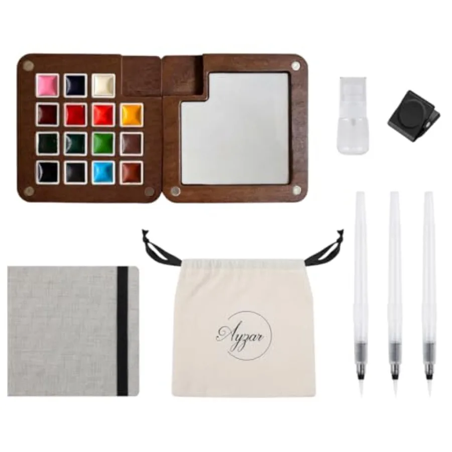 Mini Watercolor Paint Set, Portable mini Travel Watercolor kit, Pocket Watercolor Set with Paint, Art Supplies, for Artists, Am
Mini Watercolor Paint Set, Portable mini Travel Watercolor kit, Pocket Watercolor Set with Paint, Art Supplies, for Artists, Am