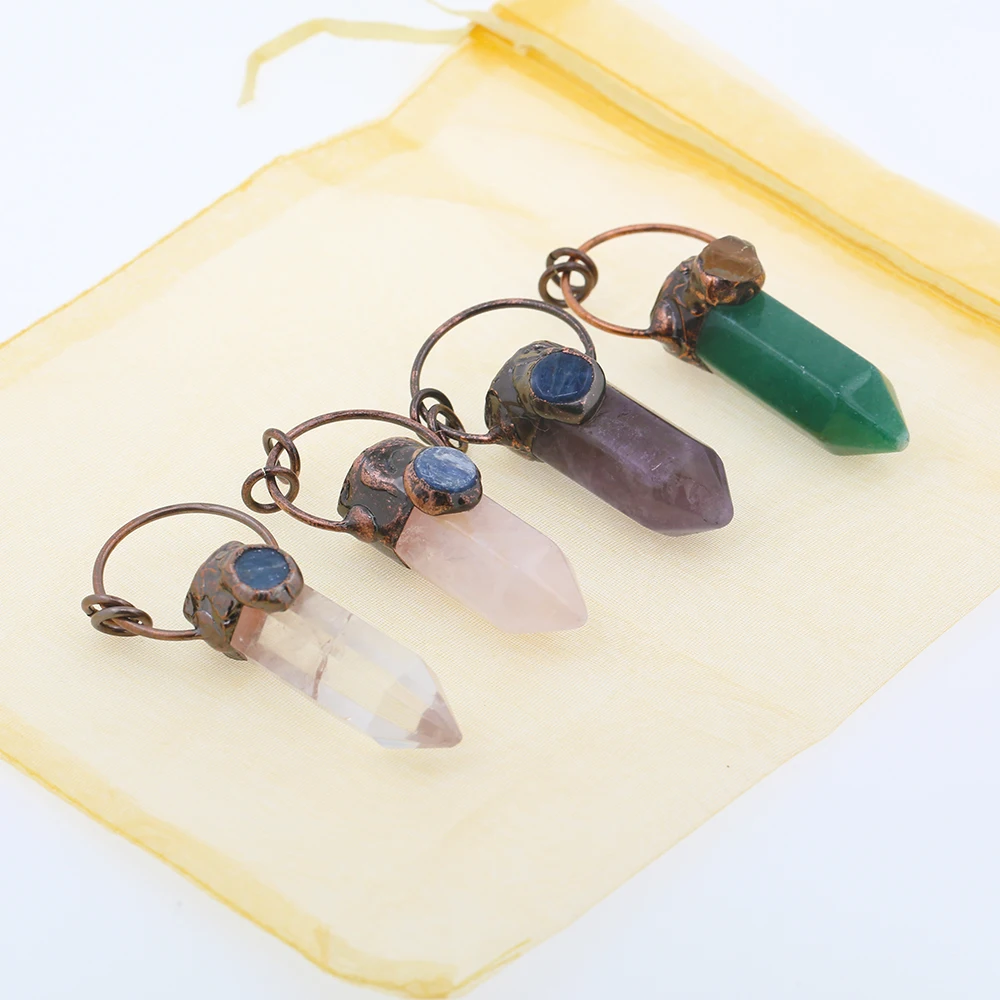 5pcs Retro Gold-Plated Soldered Natural Crystal Stick Pendants Amethysts Paved Boho Necklace Jewelry DIY Making New Design
5pcs Retro Gold-Plated Soldered Natural Crystal Stick Pendants Amethysts Paved Boho Necklace Jewelry DIY Making New Design