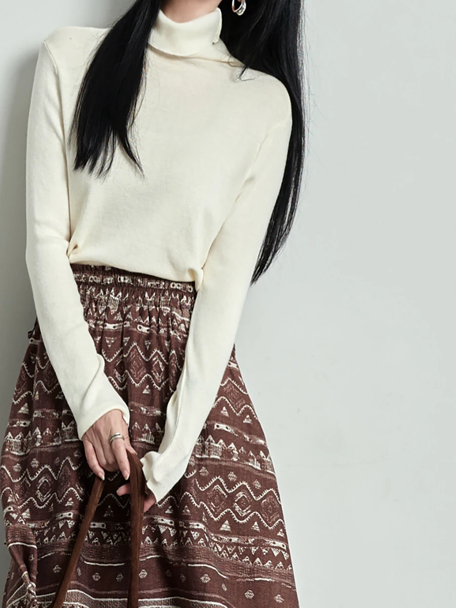 Теплый шерстяной вязаный топ с высоким воротом, приятный к телу базовый слой, простой лонгслив с длинным рукавом, осенний модный женский пуловер
Теплый шерстяной вязаный топ с высоким воротом, приятный к телу базовый слой, простой лонгслив с длинным рукавом, осенний модный женский пуловер