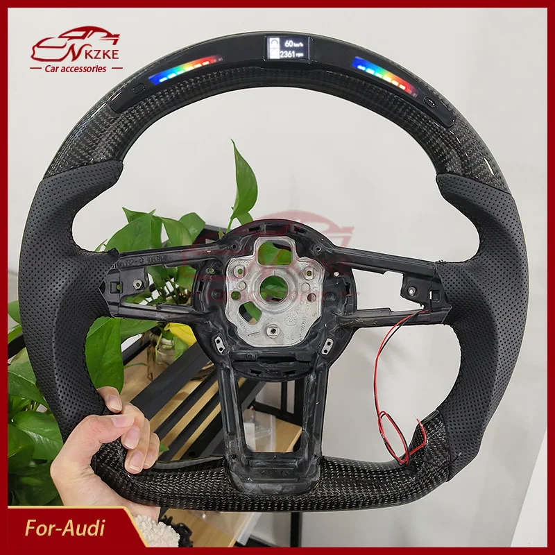 The LED Carbon Fiber Steering Wheel Is Wuitable For Audi R8 And Can Be Equipped With A Start Button As A Car Accessory
The LED Carbon Fiber Steering Wheel Is Wuitable For Audi R8 And Can Be Equipped With A Start Button As A Car Accessory