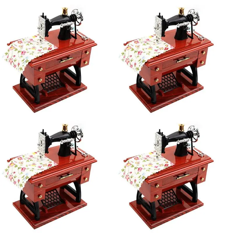 4X Plastic Mini Sewing Machine Style Music Box Hand Crank Vintage Music Boxes Festival Gift New Year Gift Birthday Gifts
4X Plastic Mini Sewing Machine Style Music Box Hand Crank Vintage Music Boxes Festival Gift New Year Gift Birthday Gifts