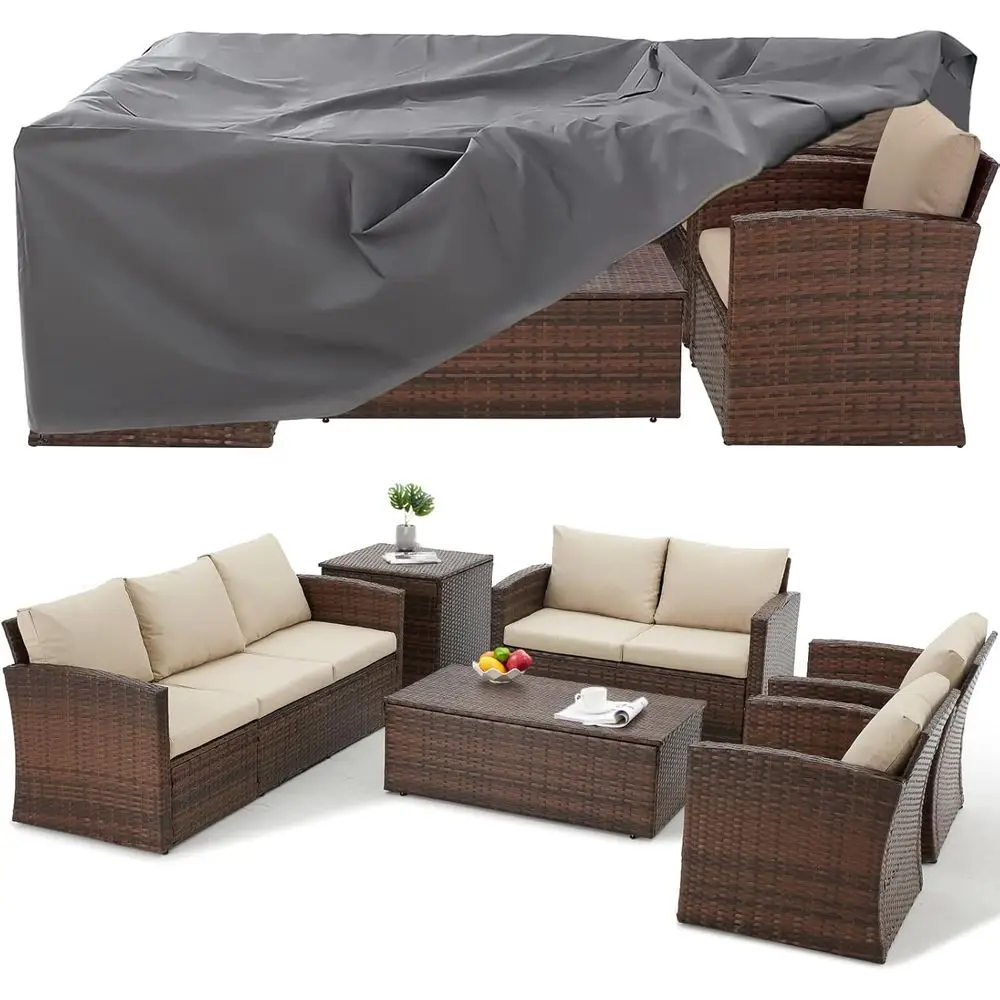 7 PCS Patio urniture Set with Two Storage Boxes&Patio Set Cover, Outdoor Rattan Contion Set, PE Wicker Sectional Soa Outdoor urn
7 PCS Patio urniture Set with Two Storage Boxes&Patio Set Cover, Outdoor Rattan Contion Set, PE Wicker Sectional Soa Outdoor urn