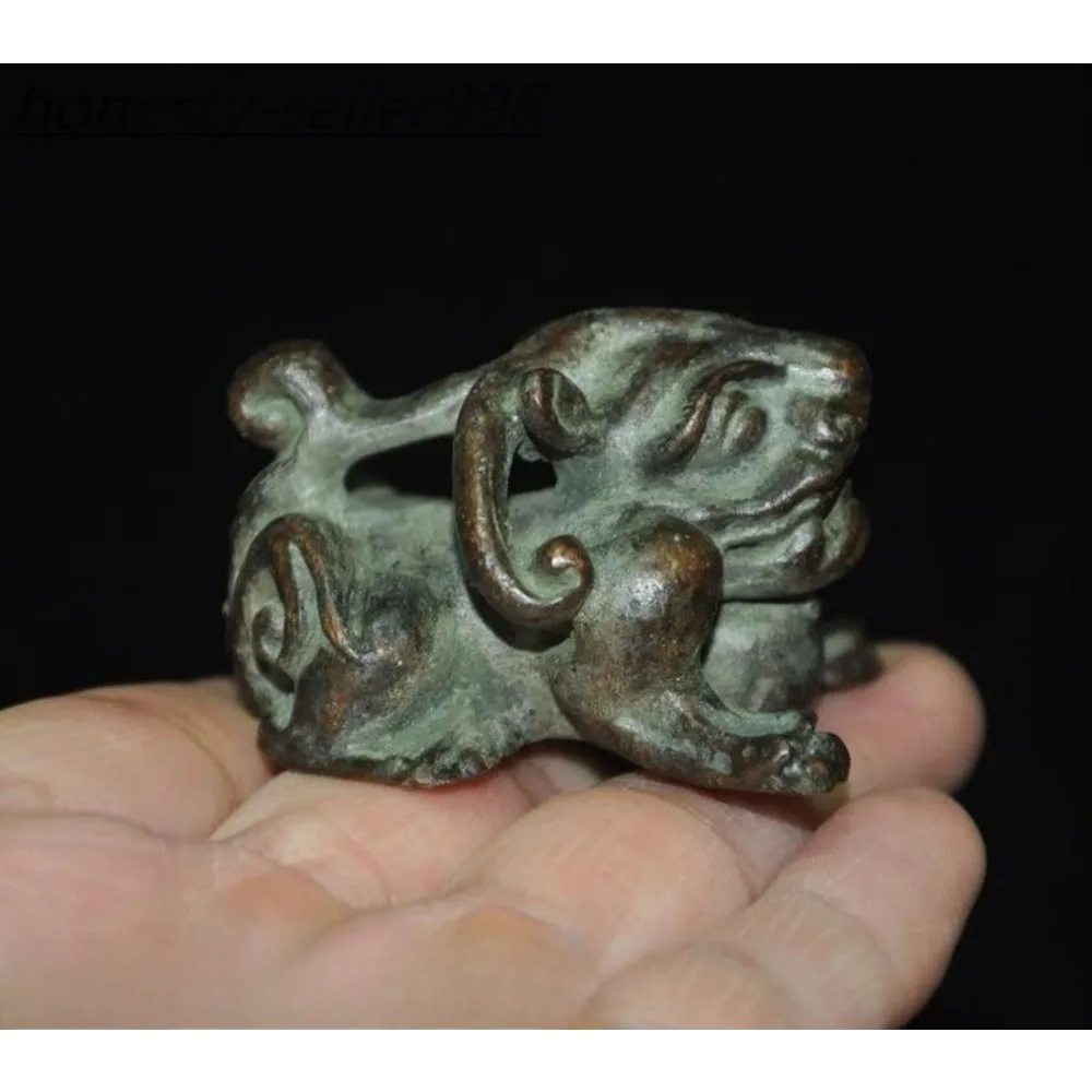 2'' Chinese ancient dynasty pure bronze fengshui wealth lucky pixiu beast statue Wealth Collection Crafts Home Office Decor
2'' Chinese ancient dynasty pure bronze fengshui wealth lucky pixiu beast statue Wealth Collection Crafts Home Office Decor