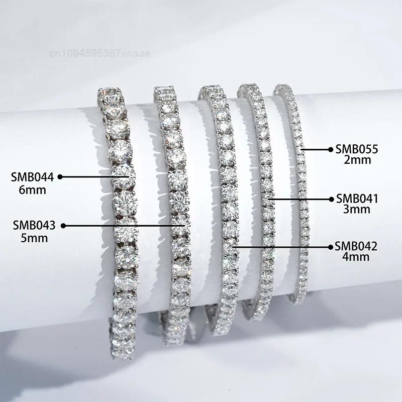Starsgem S925 Silver Moissanite Tennis Bracelet 2mm-5mm Round Cut Moissanite Link Chain Tennis Bracelet for Men Women
Starsgem S925 Silver Moissanite Tennis Bracelet 2mm-5mm Round Cut Moissanite Link Chain Tennis Bracelet for Men Women