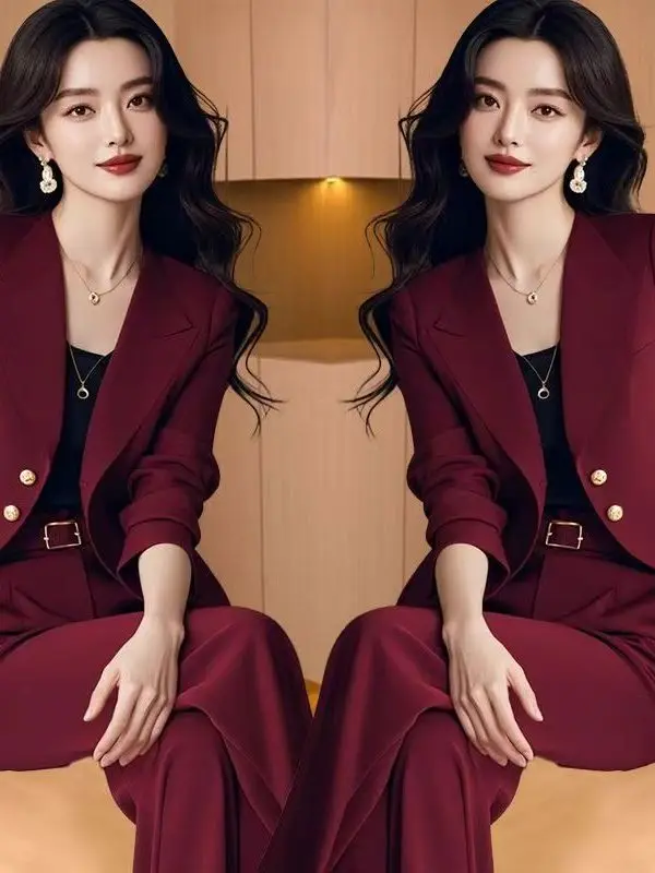 Женский костюм-двойка (жакет и брюки) из полиэстера для осени, весны и зимы
Женский костюм-двойка (жакет и брюки) из полиэстера для осени, весны и зимы