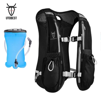 UTOBEST 트레일 러닝 배낭, 초경량 수분 공급 조끼, 1.5L 물 주머니, 자전거 마라톤 하이킹용, 5L