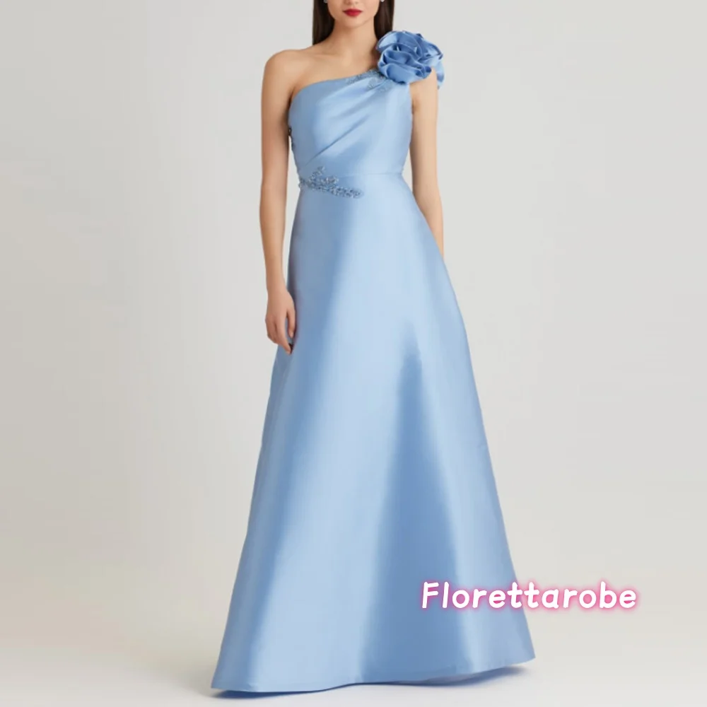 Customized Elegant Draped Flower Beads Wedding Guest Gown A-line One-shoulder Long Mother of the Bride Dresses Simple
Customized Elegant Draped Flower Beads Wedding Guest Gown A-line One-shoulder Long Mother of the Bride Dresses Simple